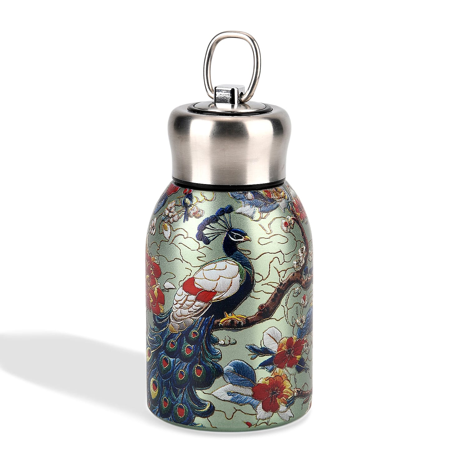 260ml peacock floral insulated stainless steel bottle