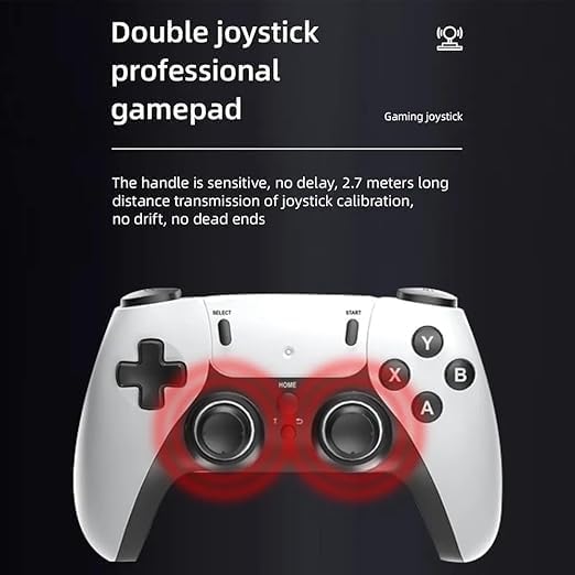 M22 v2.5 Retro Gaming Console – Wireless Controller, 30,000+ Games, 4K HDMI Plug & Play Gaming System with Dual Controllers Game Stick for TV