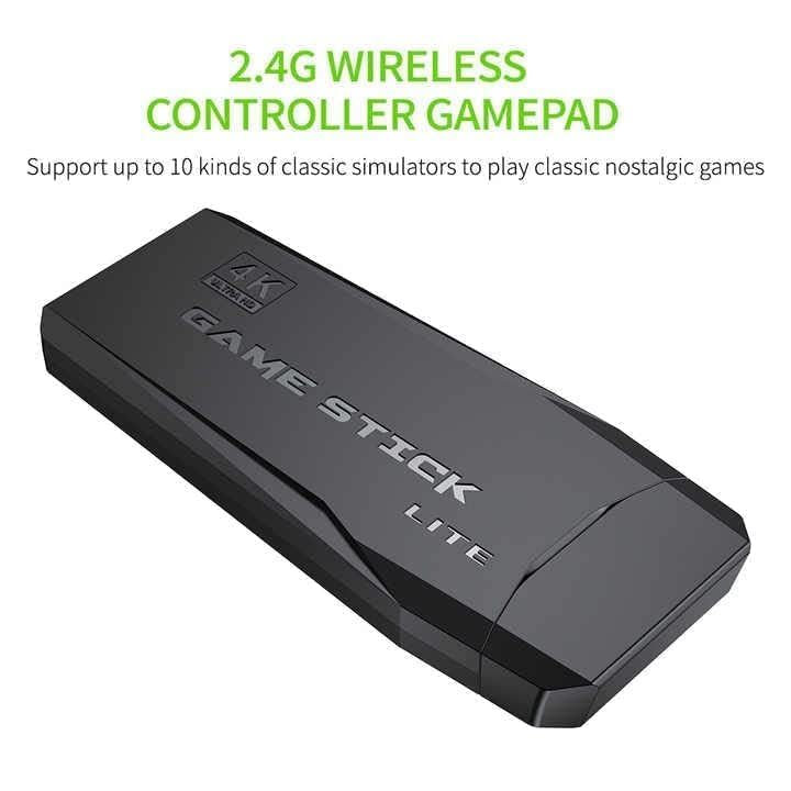 RETROGOODS Game Stick Lite HDMI Retro Game Console, 20000+ Classic Games, 2 Wireless Controllers, Plug & Play TV Video Game System, Supports PS1/GBA/Arcade & More, Gift for Kids & Adults