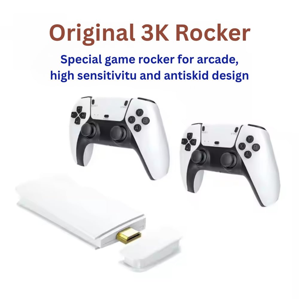 Maizic Smarthomes M15 RetroX 2.4G Wireless Game Console – Dual Controllers, HDMI Output, 128GB TF Support, USB & Micro USB, Multilingual System, Plug & Play TV Gaming for Kids & Adults, 24000 Games