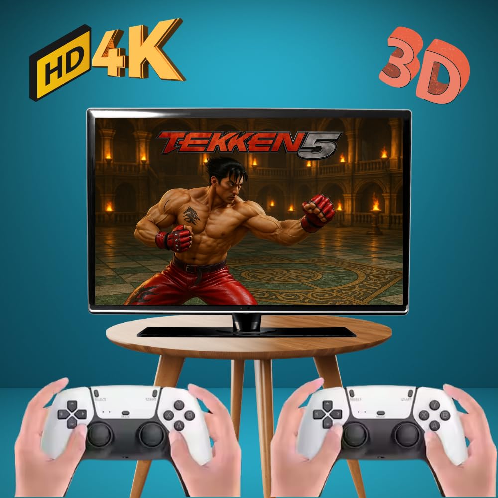 Maizic Smarthomes M15 RetroX 2.4G Wireless Game Console – Dual Controllers, HDMI Output, 128GB TF Support, USB & Micro USB, Multilingual System, Plug & Play TV Gaming for Kids & Adults, 24000 Games