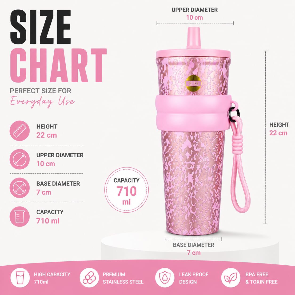 750ml Stainless Steel Water Bottle for School Kids | Sip & Gulp Sipper with Twin Lid, Leakproof & BPA Free, Cute Water Bottle with Carry Rope for Girls, Gym, Office & Travel (Yellow)