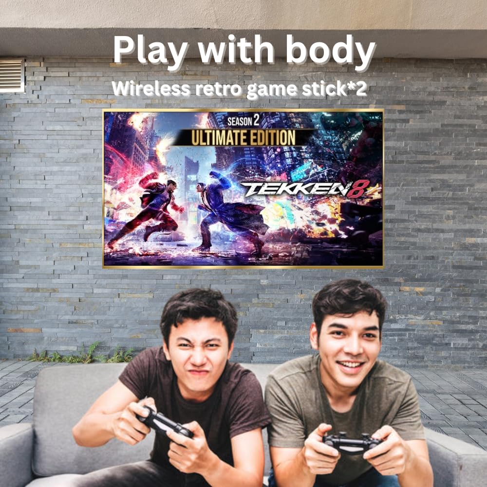 Maizic Smarthomes M15 RetroX 2.4G Wireless Game Console – Dual Controllers, HDMI Output, 128GB TF Support, USB & Micro USB, Multilingual System, Plug & Play TV Gaming for Kids & Adults, 24000 Games