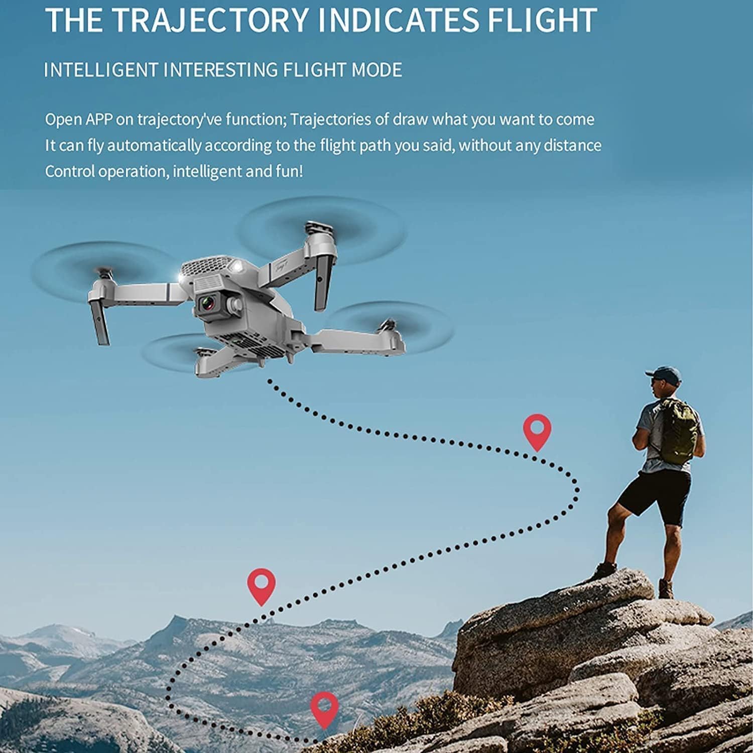 E88 Pro Drone upgraded version 4k dual camera drone Smart Gestures