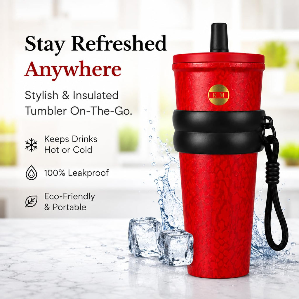 750ml Stainless Steel Water Bottle for School Kids | Sip & Gulp Sipper with Twin Lid, Leakproof & BPA Free, Cute Water Bottle with Carry Rope for Girls, Gym, Office & Travel (Yellow)
