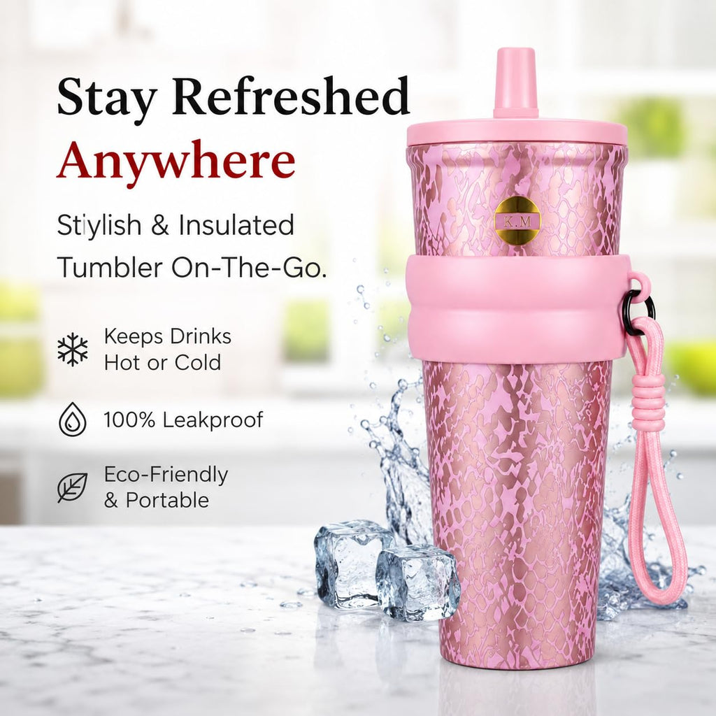 750ml Stainless Steel Water Bottle for School Kids | Sip & Gulp Sipper with Twin Lid, Leakproof & BPA Free, Cute Water Bottle with Carry Rope for Girls, Gym, Office & Travel (Yellow)