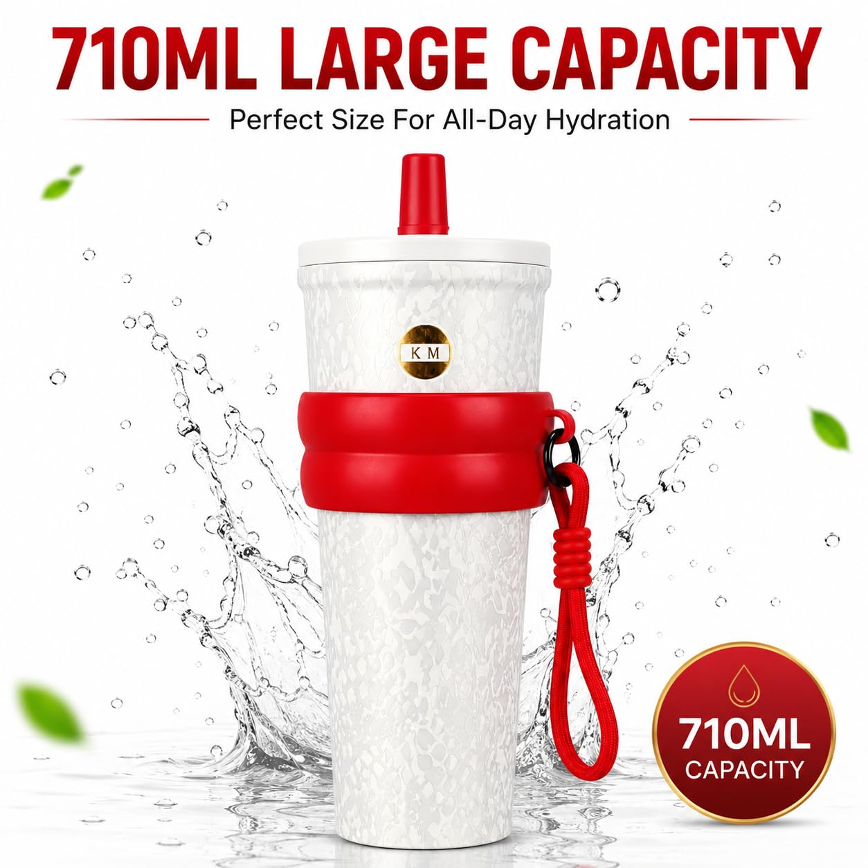 750ml Stainless Steel Water Bottle for School Kids | Sip & Gulp Sipper with Twin Lid, Leakproof & BPA Free, Cute Water Bottle with Carry Rope for Girls, Gym, Office & Travel (Yellow)