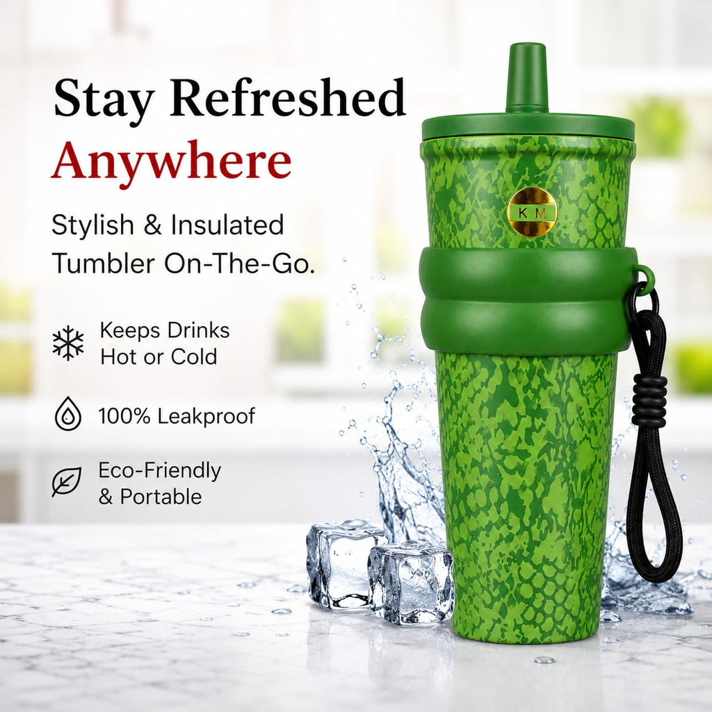 750ml Stainless Steel Water Bottle for School Kids | Sip & Gulp Sipper with Twin Lid, Leakproof & BPA Free, Cute Water Bottle with Carry Rope for Girls, Gym, Office & Travel (Yellow)