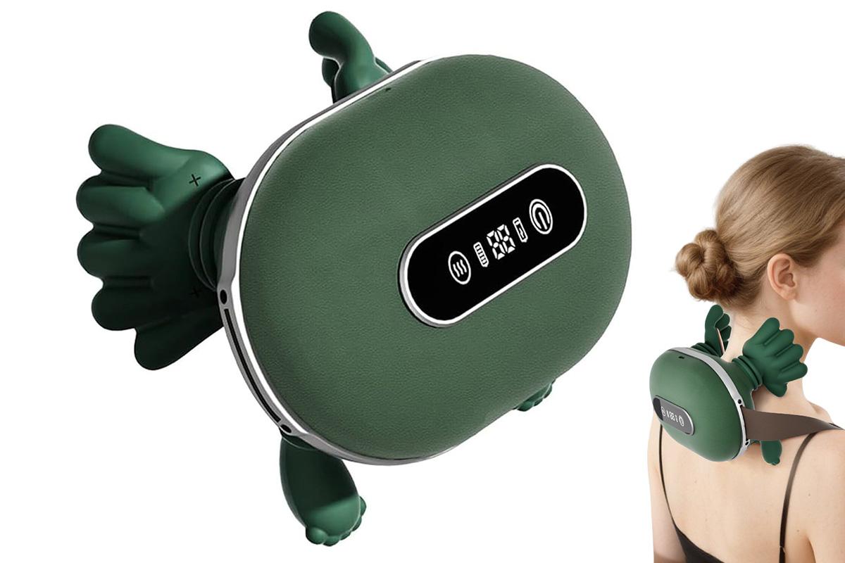 Bionic 4D massager shown in neck and shoulder use