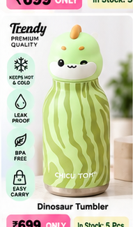 Green dinosaur kids tumbler