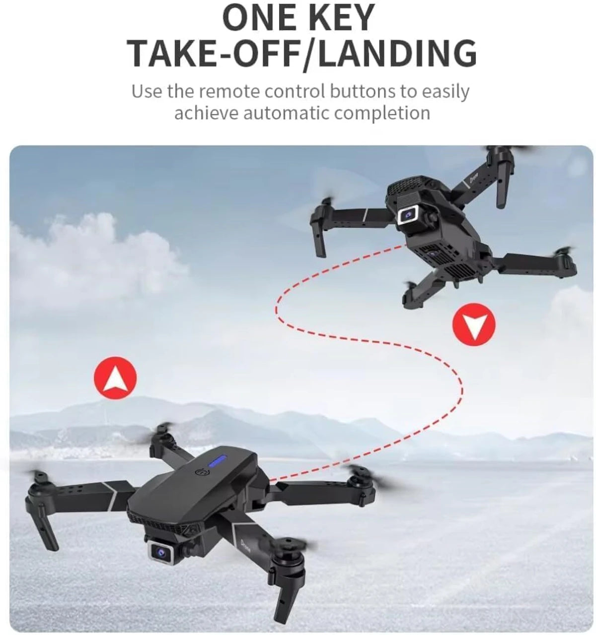 Drone with one key takeoff and landing