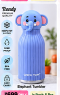 Blue elephant kids tumbler