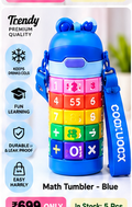 Blue kids math tumbler