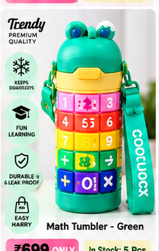 Kids Math Tumbler Green