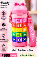 Pink kids math tumbler