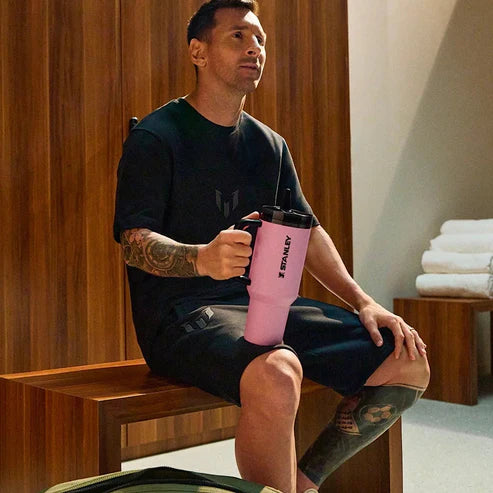 Messi x Stanley Quencher ProTour 40oz tumbler lifestyle image