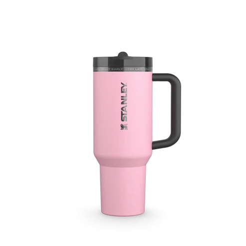 Messi x Stanley Quencher ProTour Flip Straw 40oz pink tumbler