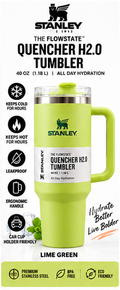 Lime green 40 oz Quencher H2.0 tumbler