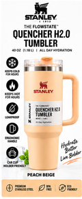 Peach beige 40 oz Quencher H2.0 tumbler