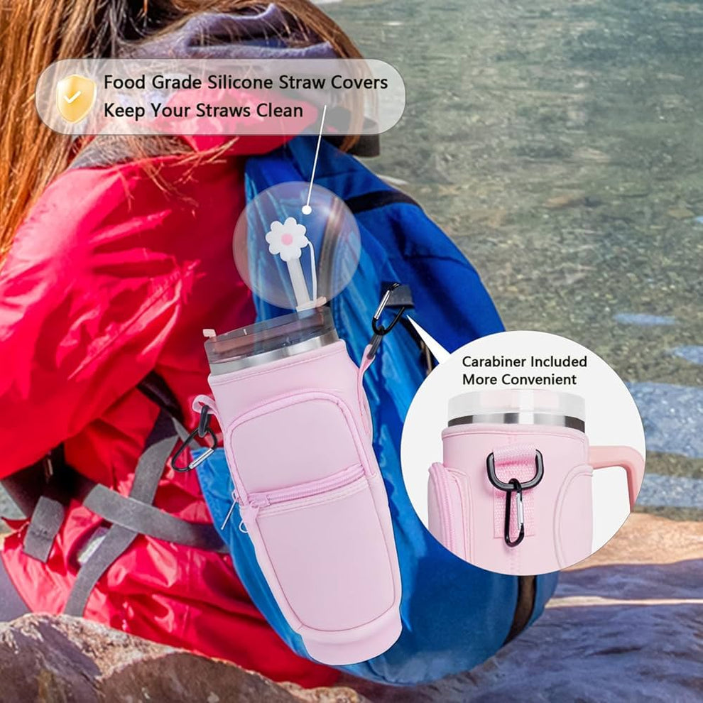 Stanley Complete sling bottle cover with straw cover and carabiner