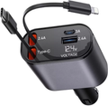 Terminal 120W 4-in-1 retractable car charger with voltmeter