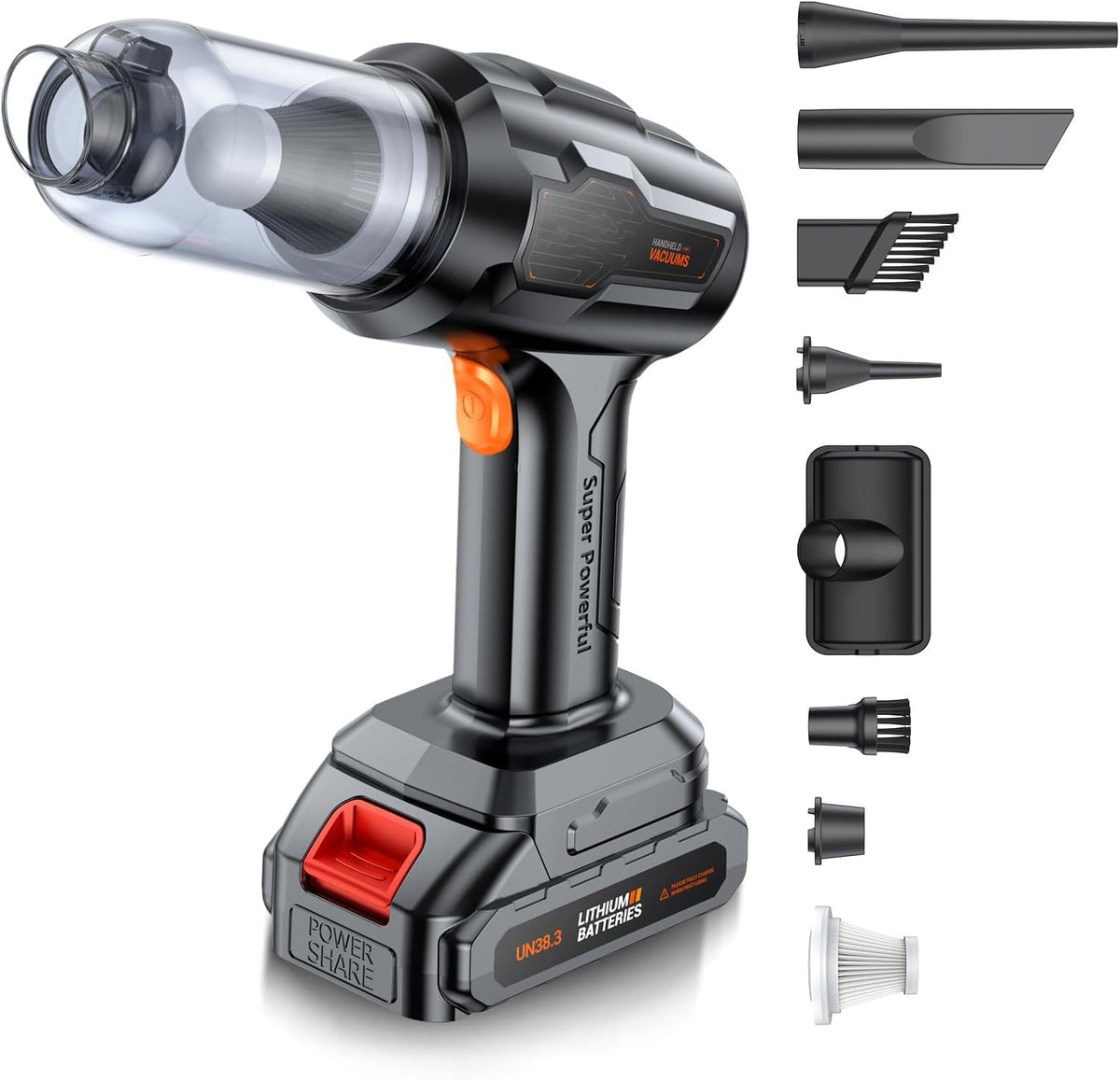 TurboVac cordless vacuum cleaner with detachable battery