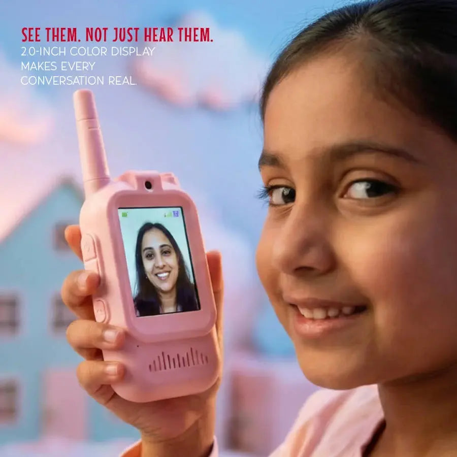 Kids video walkie talkie color display